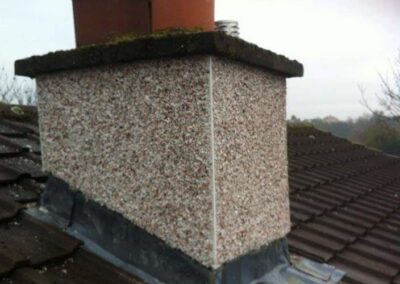 Chimney with new flashing and pots