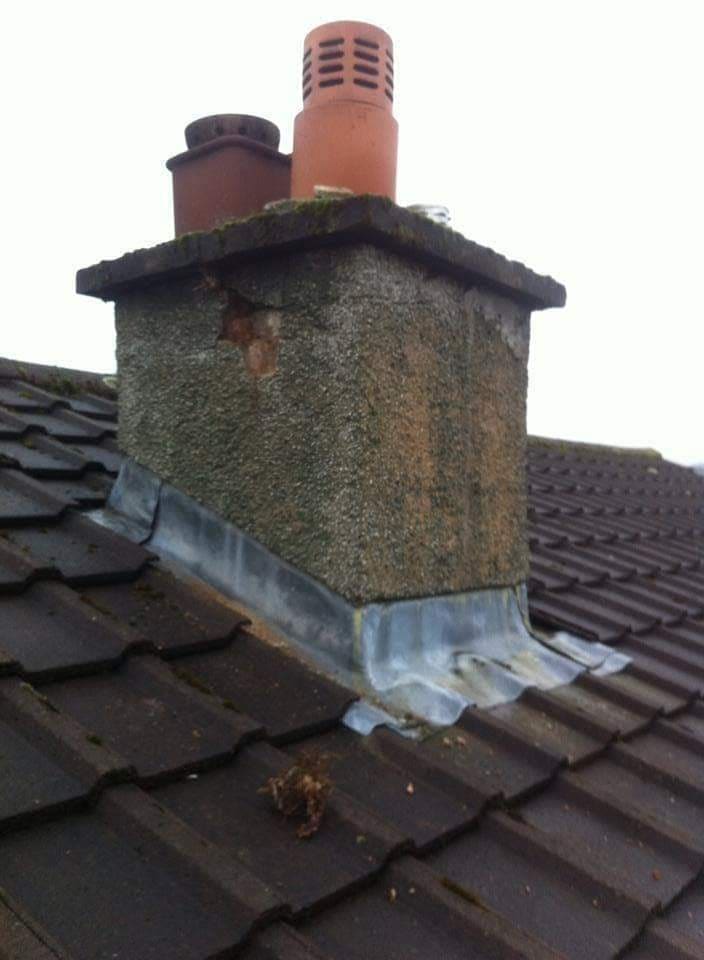 New lead flashing around a chimney