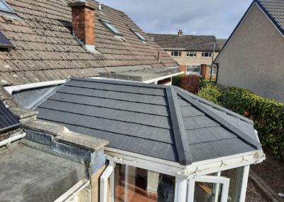 Solid conservatory roof conversion from above