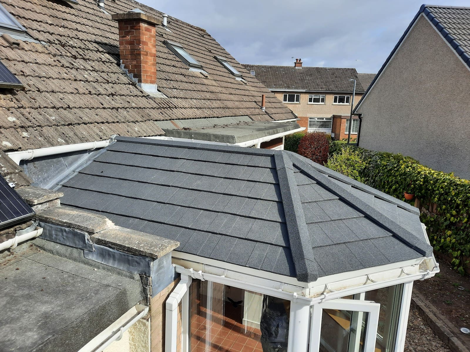 Solid conservatory roof conversion from above