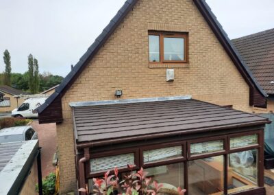 Conservatory roof conversion on a detached house