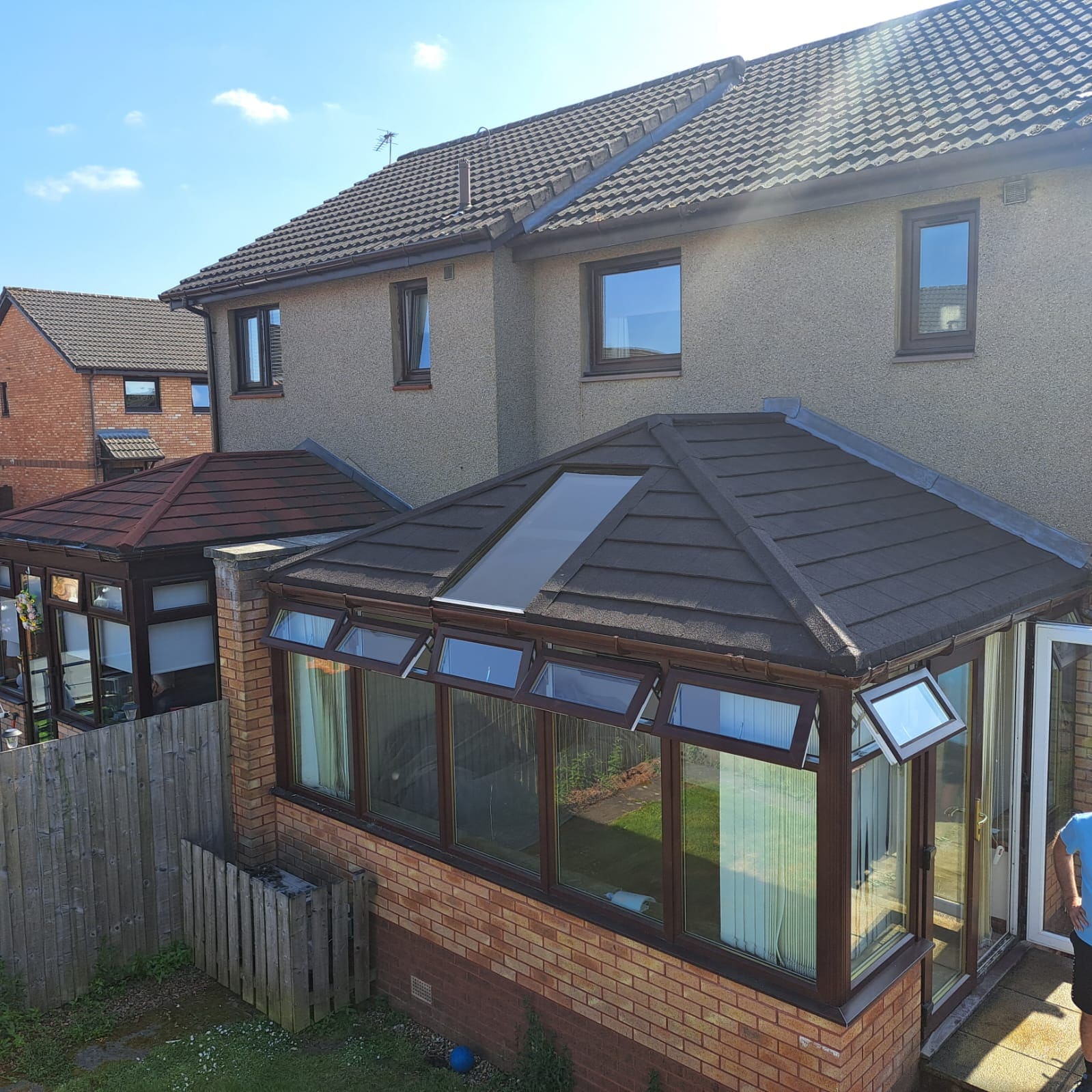 Conservatory with new solid roof and fascias