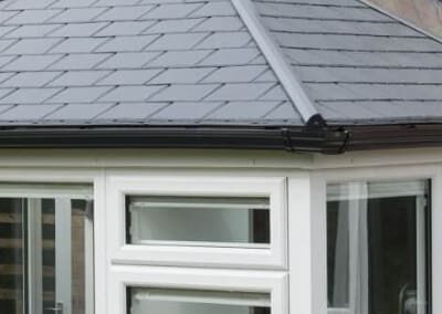 Solid tiled conservatory roof detail