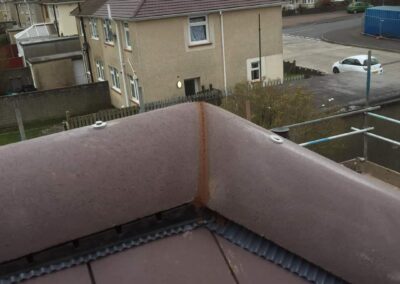 GRP flat roof on a bay