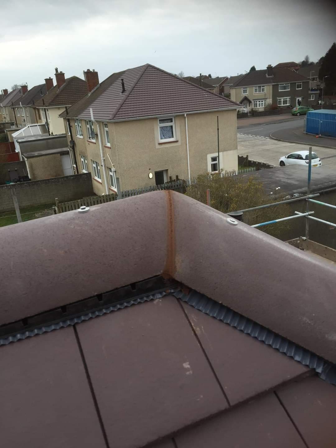 GRP flat roof on a bay