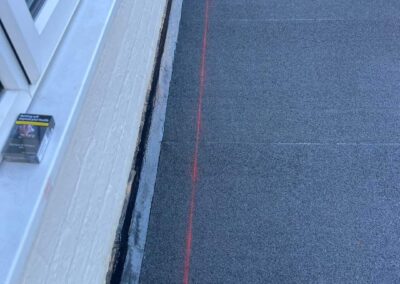 New felt flat roof edge detail