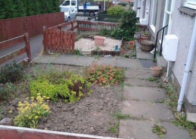 Front garden area before building work
