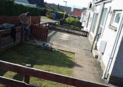 Garden path and wall work in progress