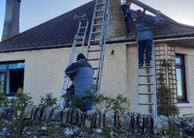 Roofline being replaced from ladders