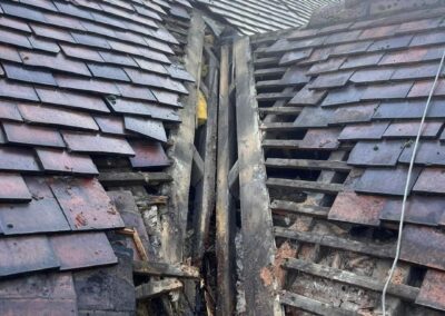 Slate valley stripped back for repair