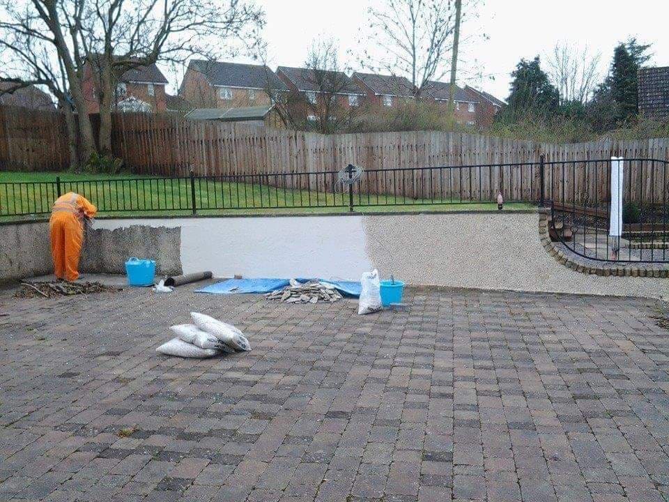 Flat roof replacement in progress