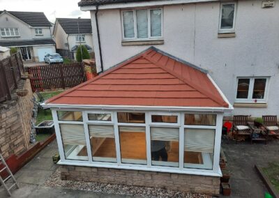 Conservatory with a new solid tiled roof
