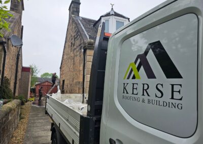 Kerse Roofing & Building truck on site