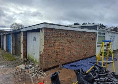 New flat roof on a garage