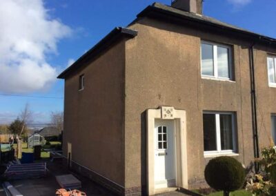 Roughcast finish on a traditional house