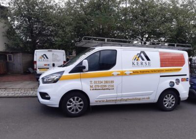 Kerse Roofing & Building van at a job