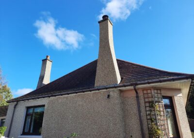 Rendered chimney stack after repair