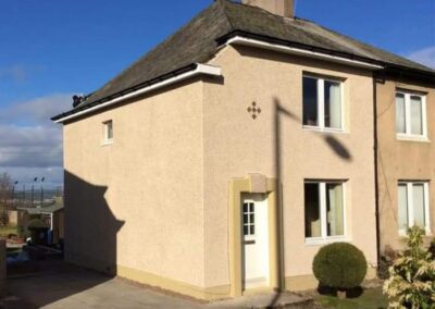 House with a new roughcast finish