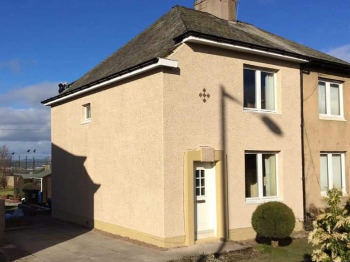 House with a new roughcast finish